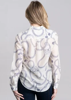 Best Sailing Print Cotton Silk Shirt - Women Shirts And Blouses
