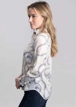 Best Sailing Print Cotton Silk Shirt - Women Shirts And Blouses