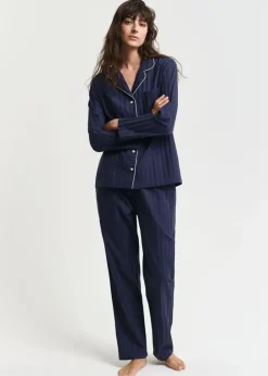 Best Satin Stripe Pyjama Set Women Nightwear