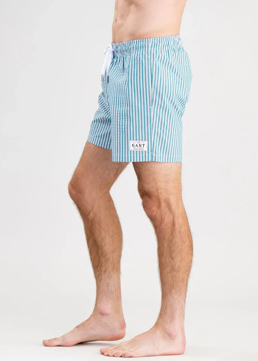 Outlet Seersucker Swim Shorts - Ocean Turquoise Shorts