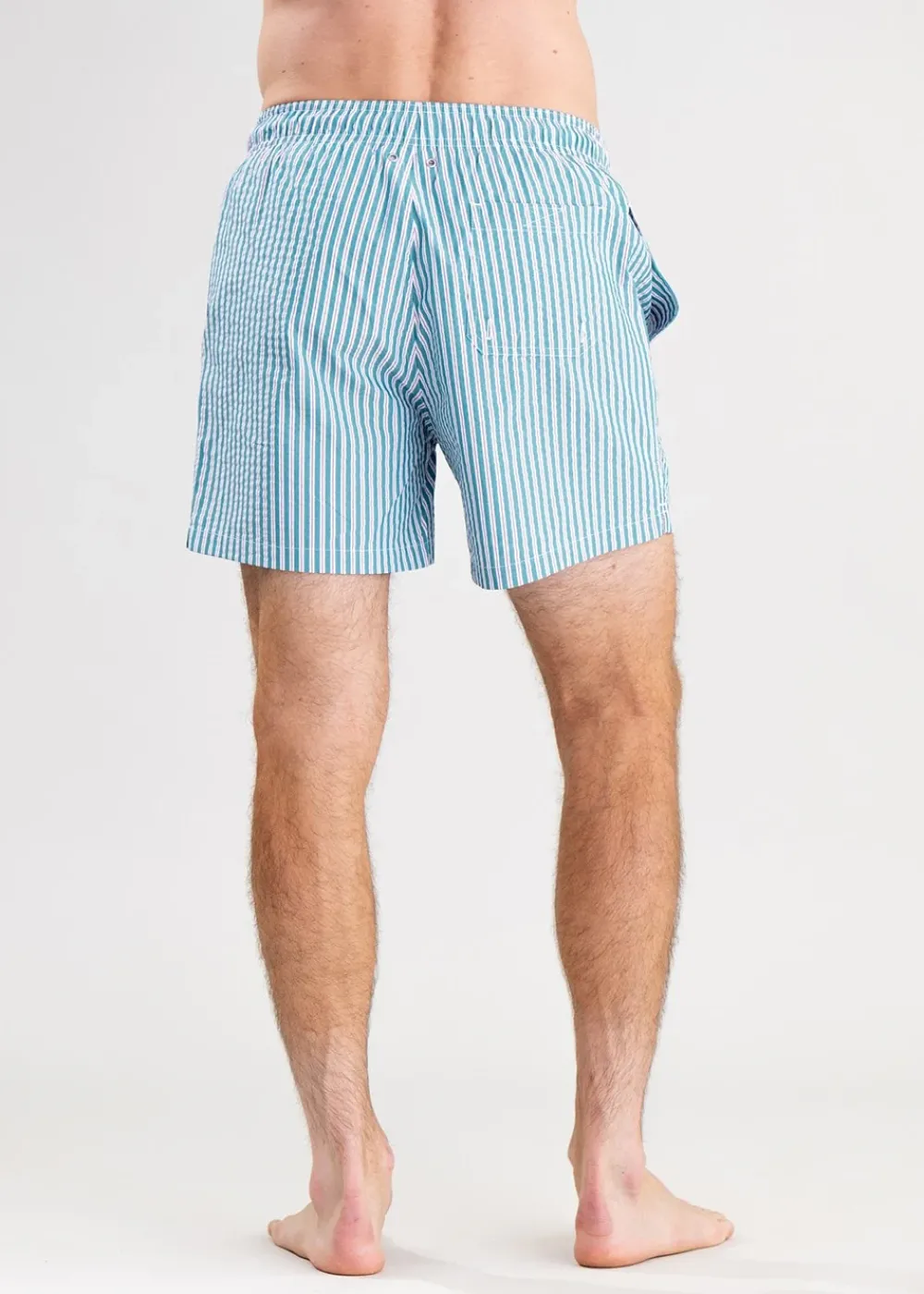 Outlet Seersucker Swim Shorts - Ocean Turquoise Shorts