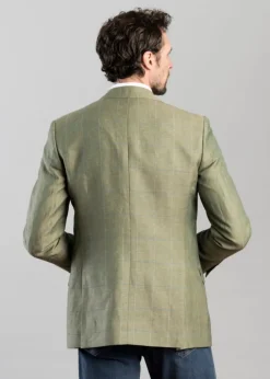 Best Shilbottle Tweed Jacket - Green Herringbone with Blue and Purple Check Tweed & Tailored Jackets