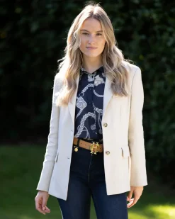 Outlet Slim Stretch Linen Blazer - Women Tweed & Tailored Jackets|Coats & Jackets