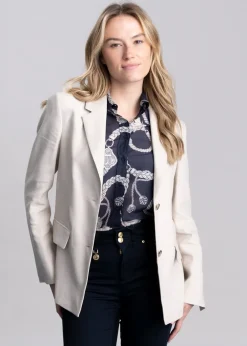 Outlet Slim Stretch Linen Blazer - Women Tweed & Tailored Jackets|Coats & Jackets
