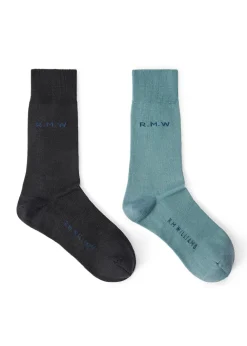 Clearance Socks 2 Pack - Grey Blue Socks