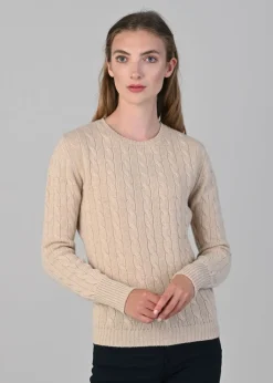 Discount Sophia Cashmere Cable Crew Neck - Women Knitwear