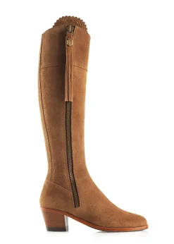 Sale Suede Regina Heeled Narrow Fit Boots - Tan Women Boots|Boots