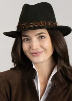 Discount Suffolk Fedora Bronze Wrap - Women Hats & Caps