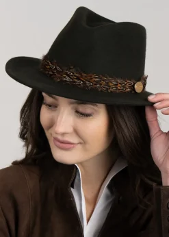 Discount Suffolk Fedora Bronze Wrap - Women Hats & Caps