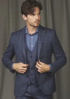 Discount Tolka Donegal Jacket - Blue Salt ad Pepper Tweed & Tailored Jackets