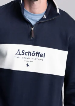 Fashion Trencrom Quarter Zip - Navy and Stone Sweatshirts|Knitwear