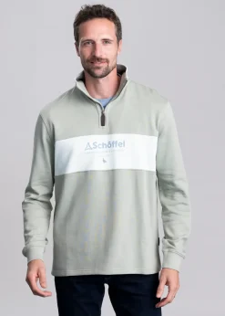 Online Trencrom Quarter Zip - Aqua Grey and Blue Water Sweatshirts