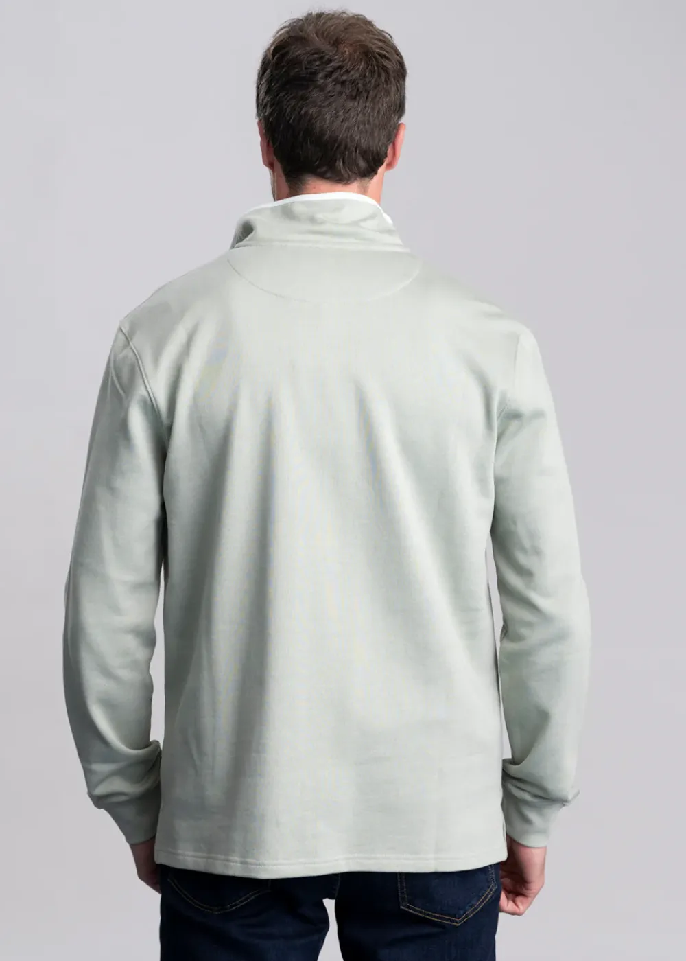 Online Trencrom Quarter Zip - Aqua Grey and Blue Water Sweatshirts