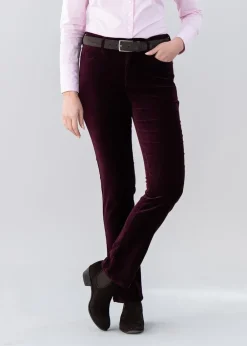 Outlet Velvet Straight Leg Jeans - Women Trousers & Jeans