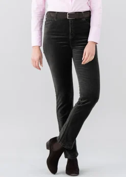 Best Velvet Straight Leg Jeans - Women Trousers & Jeans