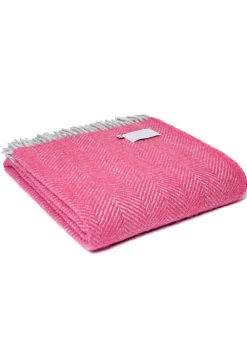 Online Whistler Herringbone Throw - Pink and Silver Women Throws|Throws