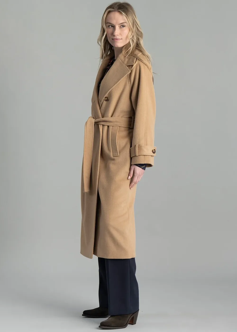 Outlet Wool Trench Coat - Women Coats & Jackets