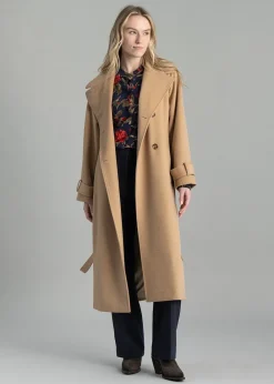 Outlet Wool Trench Coat - Women Coats & Jackets