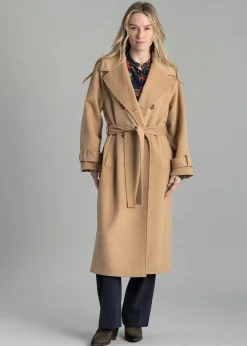 Outlet Wool Trench Coat - Women Coats & Jackets