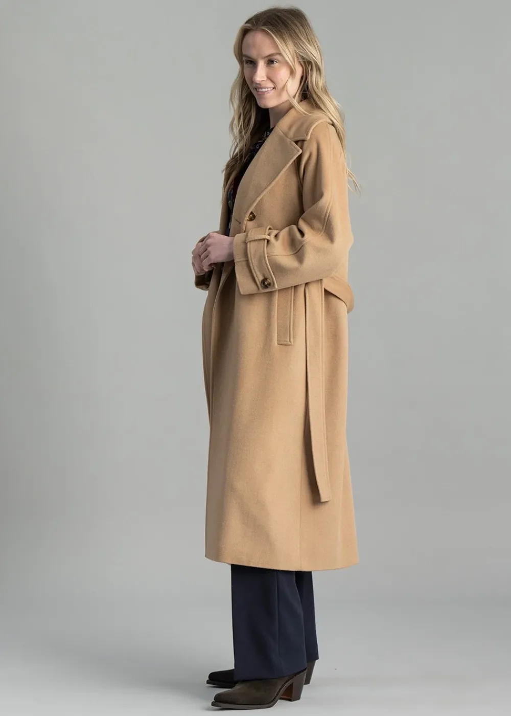 Outlet Wool Trench Coat - Women Coats & Jackets