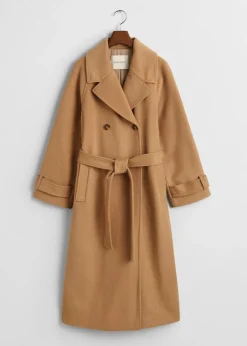 Outlet Wool Trench Coat - Women Coats & Jackets